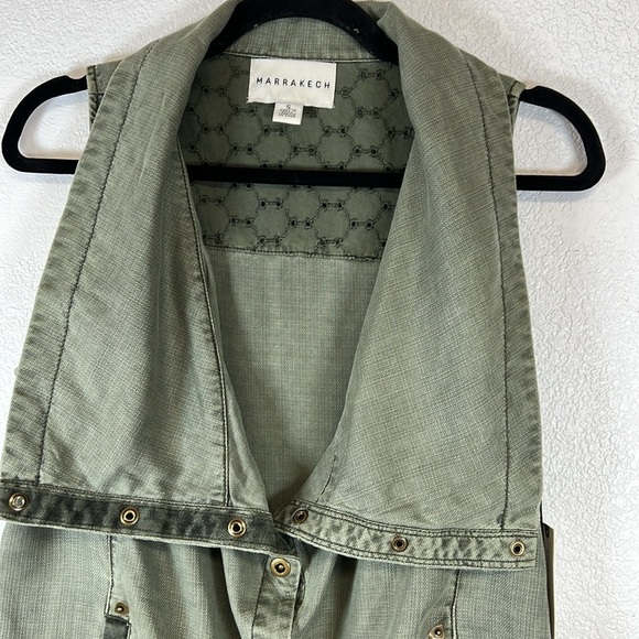 Anthropologie Marrakech olive tone vest Small - Picture 3 of 5